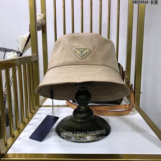 Prada男女同款帽子 普拉達經典暗黑錦綸漁夫帽遮陽帽  mm1065